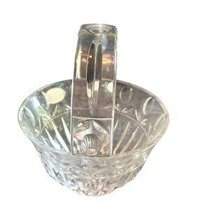 Vintage Block Crystal 24% Lead Crystal handcrafted Poland‎ Tulip Garden handled